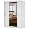 Kleiderschrank Schwebetürenschrank Schrank 150 cm Weiß/Weiß Produktbild-Vorschau 2