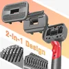 Close-up shot of interchangeable grooming attachments for an electronic device. Produktbild-Vorschau