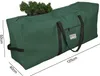 A green Christmas tree storage bag with dimensions indicated. Voir les images du produit