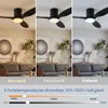 LED-plafondventilator met licht, 52 inch, zwart, met een Productafbeelding-voorbeeld 3