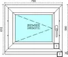 Kellerfenster Kunststofffenster weiß, BxH: 70 x 70 cm / 700 Produktbild-Vorschau 2
