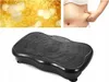 A collage showing a microscopic view of fat cells, a person pinching their abdomen, and a black vibration platform. Náhľad obrázku produktu