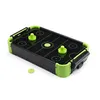 A mini air hockey table with neon green accents and pucks, shown on a white background. Náhľad obrázku produktu