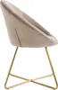 Set aus 2 Stühlen aus Velours und goldenem Metall - Beige - Produktbild-Vorschau 6