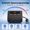 Zigarettenanzünder Verteiler 100W, Kfz Ladegerät mit USB-C Produktbild-Vorschau 3