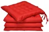 Beautissu 4er Set Stuhlkissen 40x40 mit Bändern Lea, Rot Produktbild-Vorschau 1