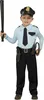 A child dressed in a police costume, holding a toy baton. Anteprima dell’immagine prodotto