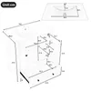 A diagram showing the dimensions of a bathroom vanity. Anteprima dell’immagine prodotto