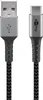 USB-C™ auf USB-A Textilkabel mit Metallsteckern Produktbild-Vorschau 1