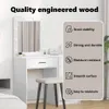 vidaXL Tavolino da toilette con cassetti bianco 50 x 41 x Anteprima dell’immagine prodotto 6