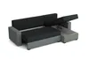 Ecksofa Schlafsofa Sofa HEDVIG LUX Manila Hellgrau- Schwarz Produktbild-Vorschau 2