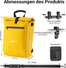 Wiltec 3 in 1 Gepäckträgertasche gelb, Fahrradtasche Produktbild-Vorschau 3