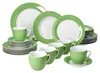 30ks Variant zelený porcelánový jídelní servis 6 osob šálky Náhled obrázku produktu 1