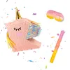 Relaxdays Piñata Eenhoorn, met stok en masker, feestpiñata Productafbeelding-voorbeeld 1