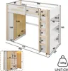 Lit mezzanine, 90 × 200 cm, avec éclairage LED, armoire et Voir les images du produit 5