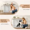 Hundebox Holz 100x60x63 cm, Braun & Weiß, 4 Türen, Produktbild-Vorschau 7