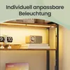 VASAGLE L-Form Schreibtisch mit LED-Beleuchtung, Steckdosen Produktbild-Vorschau 15