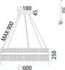 A technical drawing of a chandelier with dimensions indicated. Produktbild-Vorschau