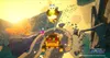 A scene from a racing game with a panda character flying above a race track. Podgląd zdjęcia produktu