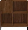 A four-compartment bookshelf with a wood grain finish. Produktbild-Vorschau