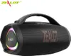 A black portable Bluetooth speaker with colorful lights on the side and a handle on top. Produktbild-Vorschau