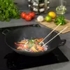Poêle wok en fonte Krisberg avec couvercle – 31 cm – 4,2 L Voir les images du produit 11