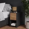 Table de nuit Vicco Evo Anthracite/chêne doré 30x55cm avec Voir les images du produit 3