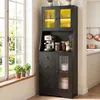 COSTWAY 163cm Küchenschrank mit Arbeitsplatte & Produktbild-Vorschau 8