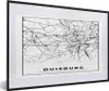 MuchoWow® Gerahmtes Poster Karte - Duisburg - Stadtplan - Produktbild-Vorschau 1