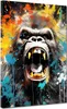 Gorilla abstrakt Pop Art Leinwandbild Wandbild Kunstdruck Produktbild-Vorschau 1