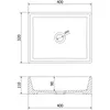 Mexen Goya umywalka nablatowa 40 x 32 cm, biała - 22184000 Podgląd zdjęcia produktu 8