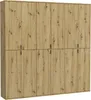A full front view of a tall, multi-door wardrobe or cabinet unit. Produktbild-Vorschau