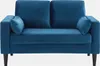 sweeek - 2-Sitzer-Vintage-Sofa mit Samt und Füßen aus Produktbild-Vorschau 2