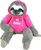 Faultier mit Pullover Plüschtier pink "Be Happy" - ca. 60 Produktbild-Vorschau 1