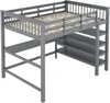 Hochbett 140 x 200 cm mit Schreibtisch und Ablagefächern, Produktbild-Vorschau 7