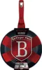 A red and black Berlinger Haus granitbratpfanne (granite frying pan) with a red handle, shown from a front-facing angle against a white background. Náhled obrázku produktu
