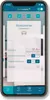 A smartphone screen displaying a smart home app interface for controlling a living room. Produktbild-Vorschau