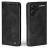 A black flip case for a smartphone is shown from two angles. Produktbild-Vorschau