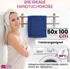 4er Set Handtücher Plain dunkelblau 50x100 : Dunkelblau : Produktbild-Vorschau 2