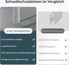 Comparison of two types of shower seals, highlighting features of 'Our Shower Seal' versus 'Conventional Shower Seal'. Produktbild-Vorschau