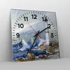 Wanduhr - Quadrat - Glasuhr - Leuchtturm Wasser Produktbild-Vorschau 4