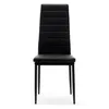 A black dining chair with a high back, presented on a white background. Podgląd zdjęcia produktu