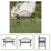 The Living Store 2-Sitzer-Gartenbank 128 cm Schwarz Stahl Produktbild-Vorschau 7