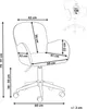 BELIANI Bürostuhl Beige Stoffbezug Bouclé mit Armlehnen Produktbild-Vorschau 3