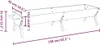 A diagram of a grill with dimensions indicated by text and lines. Produktbild-Vorschau