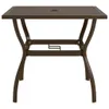 vidaXL Gartentisch Braun 81,5x81,5x72 cm Stahl - Produktbild-Vorschau 3