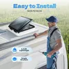 Dachlüfter für Wohnmobil/Wohnwagen - Dachhaube mit Lüfter - Produktbild-Vorschau 4