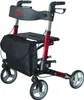 A red and black rollator walker with a black bag attached, shown against a white background. Náhľad obrázku produktu