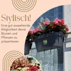 2x Geländerkasten Balkon mit Wasserspeicher Blumentopf Zaun Produktbild-Vorschau 3
