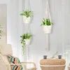 Makramee Blumenampel Baumwollseil Hängeampel Blumentopf Produktbild-Vorschau 6